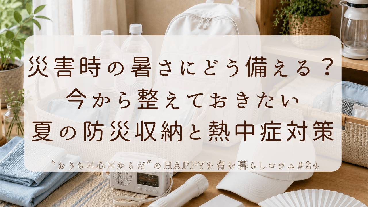 災害時の暑さにどう備える？今から整えておきたい夏の防災収納と熱中症対策